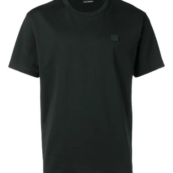 Acne Studios Black Face Patch Tee - Picture 1 of 6
